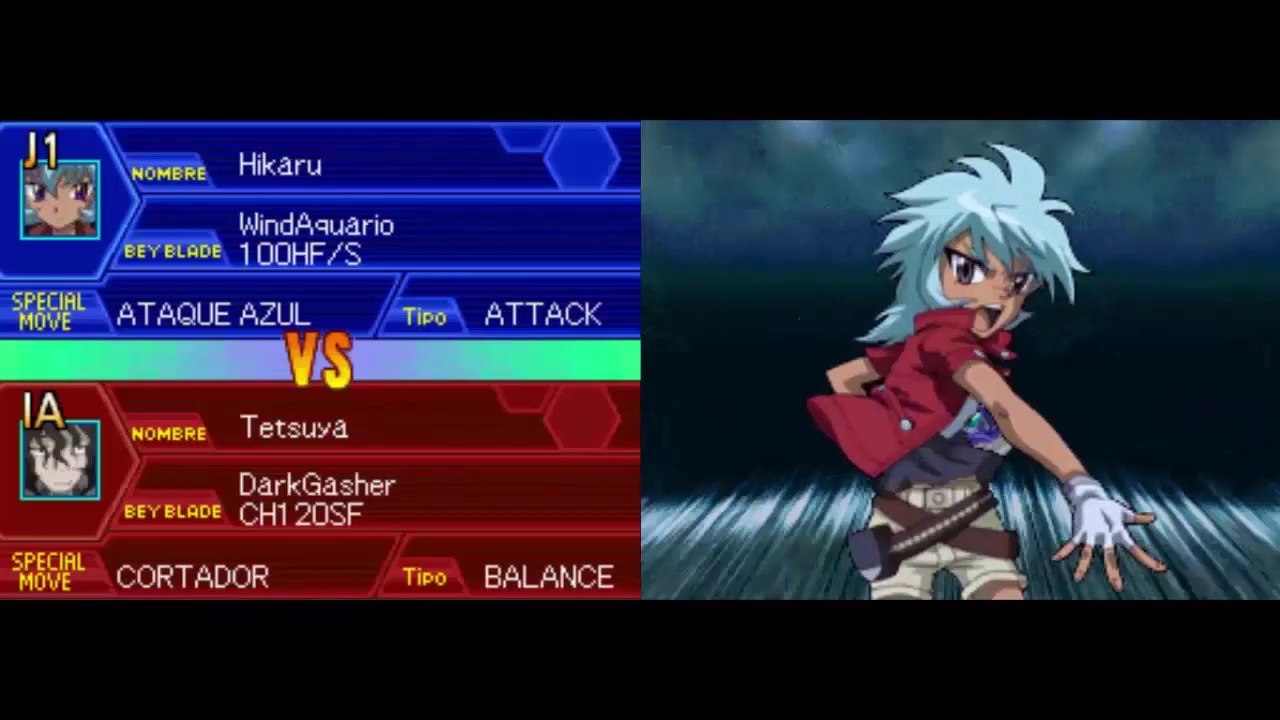 Beyblade Metal Masters NDS - Modo Arcade con Hikaru #MetalFight #Wind_Aquario #RJ_Anda