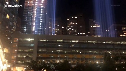 Beams light up New York sky in powerful 9/11 tribute
