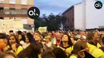 Protestas contra la alcaldesa de Móstoles durante el pregón de las fiestas