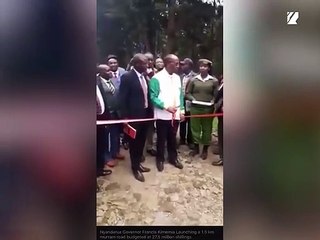 Governor Kimemia Bashed After Launching Murram Road
