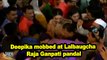 Deepika Padukone mobbed at Lalbaugcha Raja Ganpati pandal