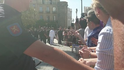 Llegada de los Reyes al Archivo de Indias de Sevilla