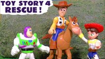 Toy Story 4 Rescue Challenge with Thomas and Friends Tom Moss Pranks and a Surprise Eggs Hide and Seek Game in this Full Episode English