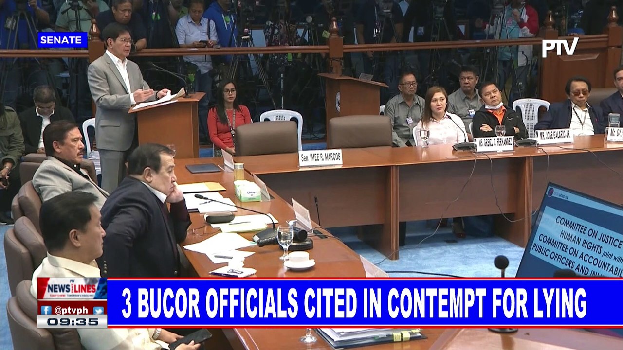 NEWS: 3 BuCor officials cited in contempt for lying