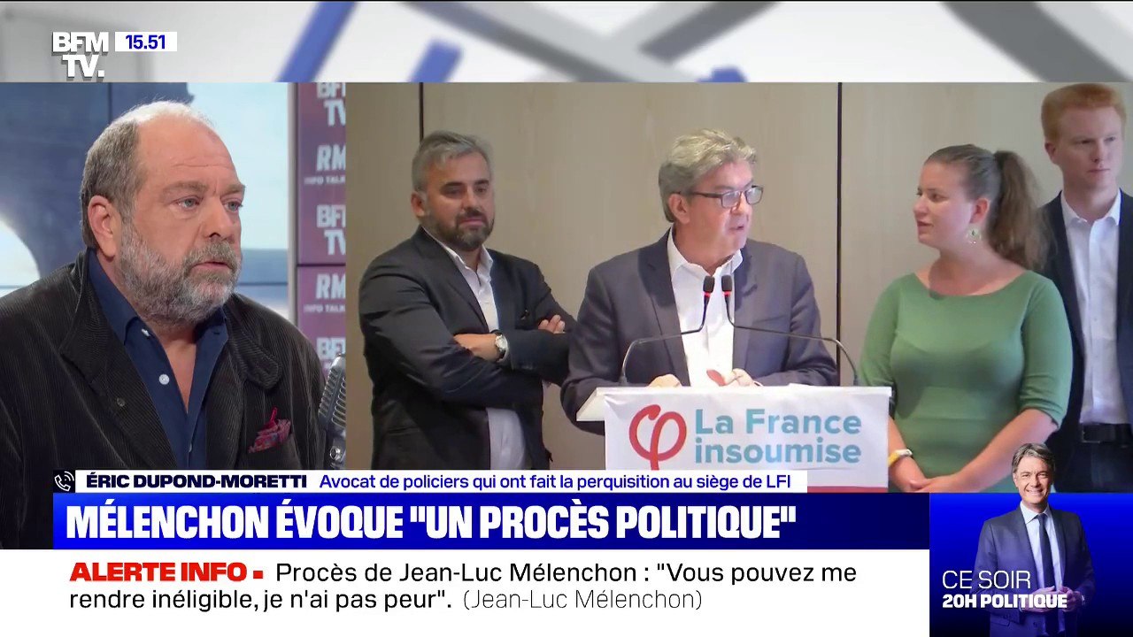Procès de Jean-Luc Mélenchon: "Que Monsieur Mélenchon respecte au moins ma liberté" demande Éric Dupont-Moretti