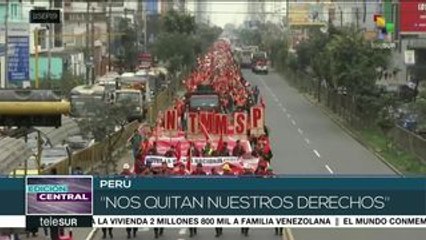 Perú: mineros en paro indefinido son reprimidos