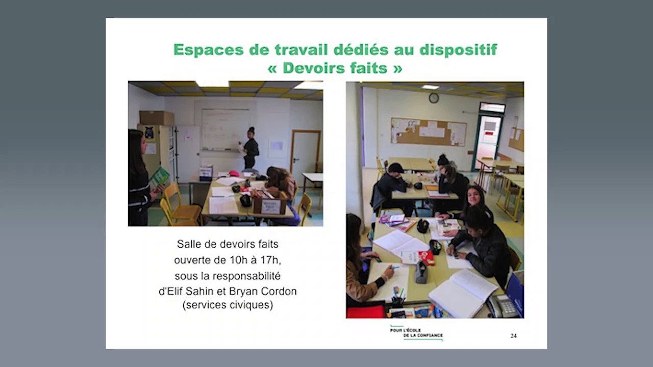 Séminaire académique Devoirs Faits : « Espaces de travail et accessibilité des ressources »