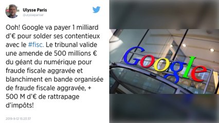 Google va verser un milliard d'euros pour solder ses contentieux fiscaux en France.