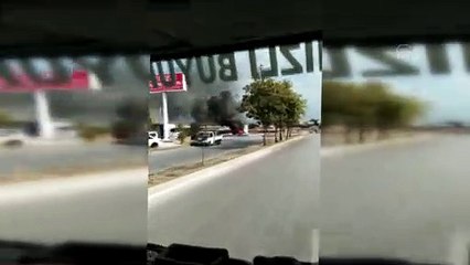 Seyir halindeki otomobil yandı - DENİZLİ