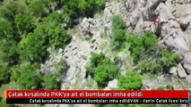 Çatak kırsalında PKK'ya ait el bombaları imha edildi