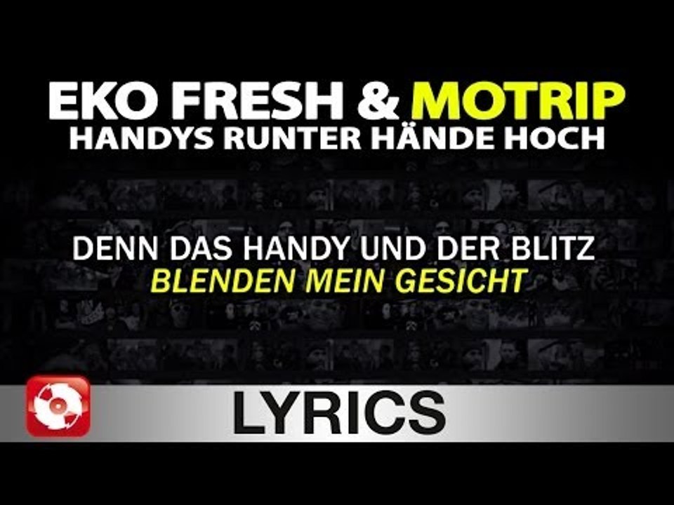 EKO FRESH & MOTRIP - HANDYS RUNTER HÄNDE HOCH AGGROTV LYRICS KARAOKE (OFFICIAL VERSION)