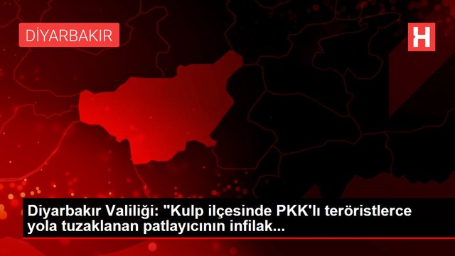 Diyarbakır Valiliği: Kulp ilçesinde PKK'lı teröristlerce yola tuzaklanan patlayıcının infilak...