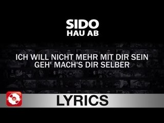 SIDO - HAU AB - AGGROTV LYRICS KARAOKE (OFFICIAL VERSION)