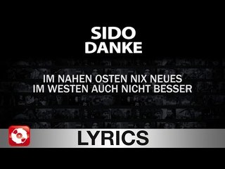 SIDO - DANKE AGGROTV LYRICS KARAOKE (OFFICIAL VERSION)