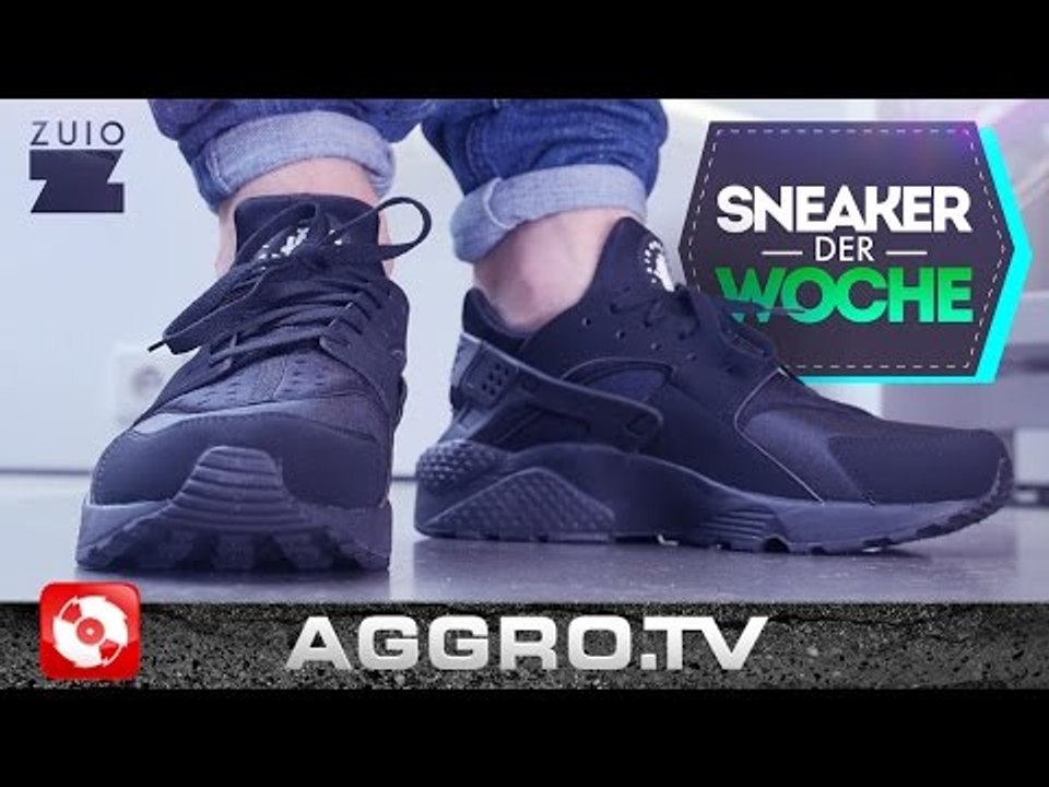 NIKE AIR HUARACHE TRIPLE BLACK - SNEAKER DER WOCHE - TURNSCHUH TV AUF AGGROTV
