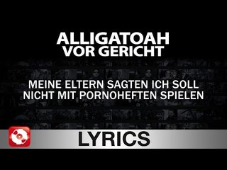 ALLIGATOAH - VOR GERICHT - AGGROTV LYRICS KARAOKE (OFFICIAL VERSION)