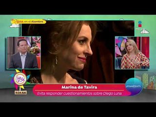 Marina de Tavira evita hablar de su supuesta relación con Diego Luna | Sale el Sol
