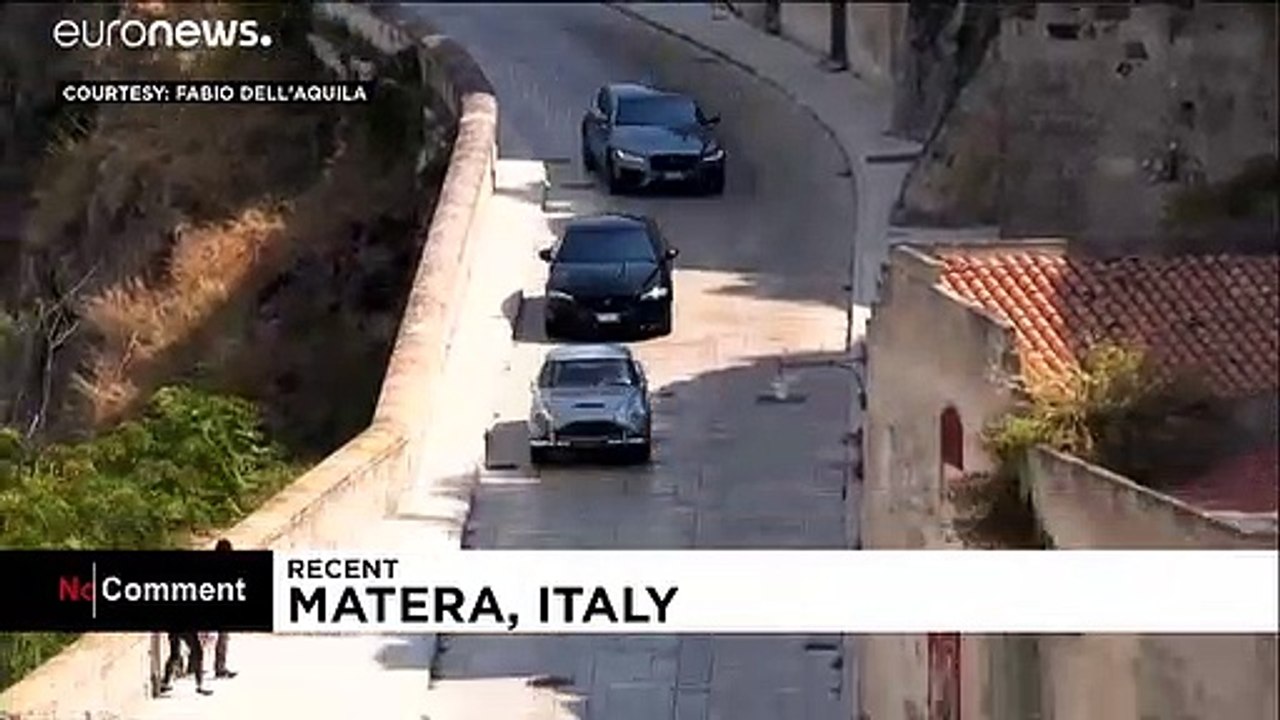 Car chases and stunts as new James Bond film is shot in Italy