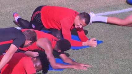 El Atlético de Madrid, preparado para estrenar Anoeta