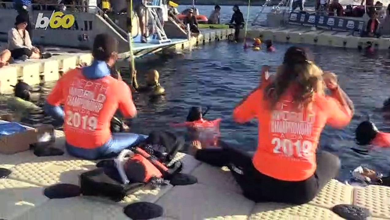 Freediving Competition Showcases Divers Going Down Hundreds of Feet Without Taking a Breath!