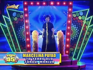 Marcelina Payad, 70 years old, singing I Who Have Nothing and Chinito!