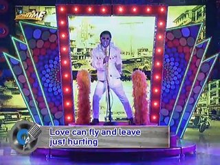 Pedro Calma, 65 years old, singing Kiss Me Quick and One Thing