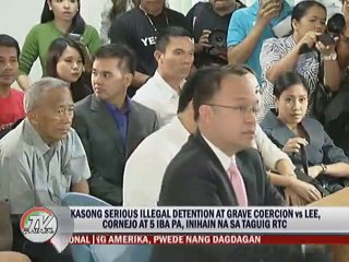 Kasong serious illegal detention at grave coercion vs Lee Cornejo at 5 iba pa, inihain na sa Taguig RTC