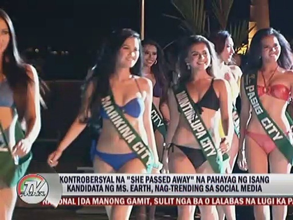 Ms Philippines Earth candidate, nag-sorry sa kanyang ""She passed away"" na pahayag
