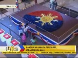 Bandila na gawa sa chocolate, atraksiyon sa isang mall sa Cebu