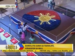 Bandila na gawa sa chocolate, atraksiyon sa isang mall sa Cebu