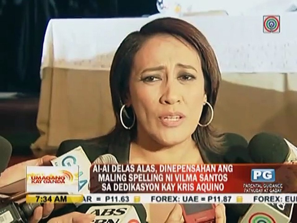 Aiai delas Alas, dinepenssahan ang maling spelling ni Vilma Santos sa dedikasyon kay Kris