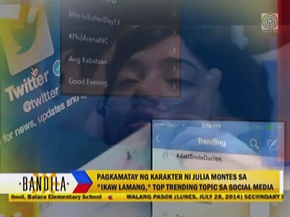 Pagkamatay ng karakter ni Julia Montes sa ""Ikaw Lamang"", Top Trending sa Social Media