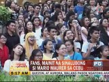 Fans, mainit na sinalubong si Mario Maurer sa Cebu