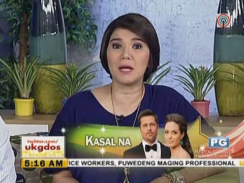 Brad Pitt at Angelina Jolie, nagpakasal na