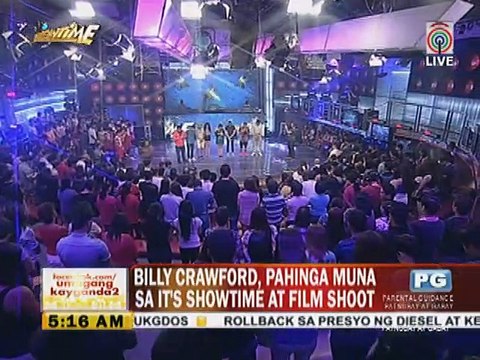 Billy Crawford, pahinga muna a It's Showtime at film shoot