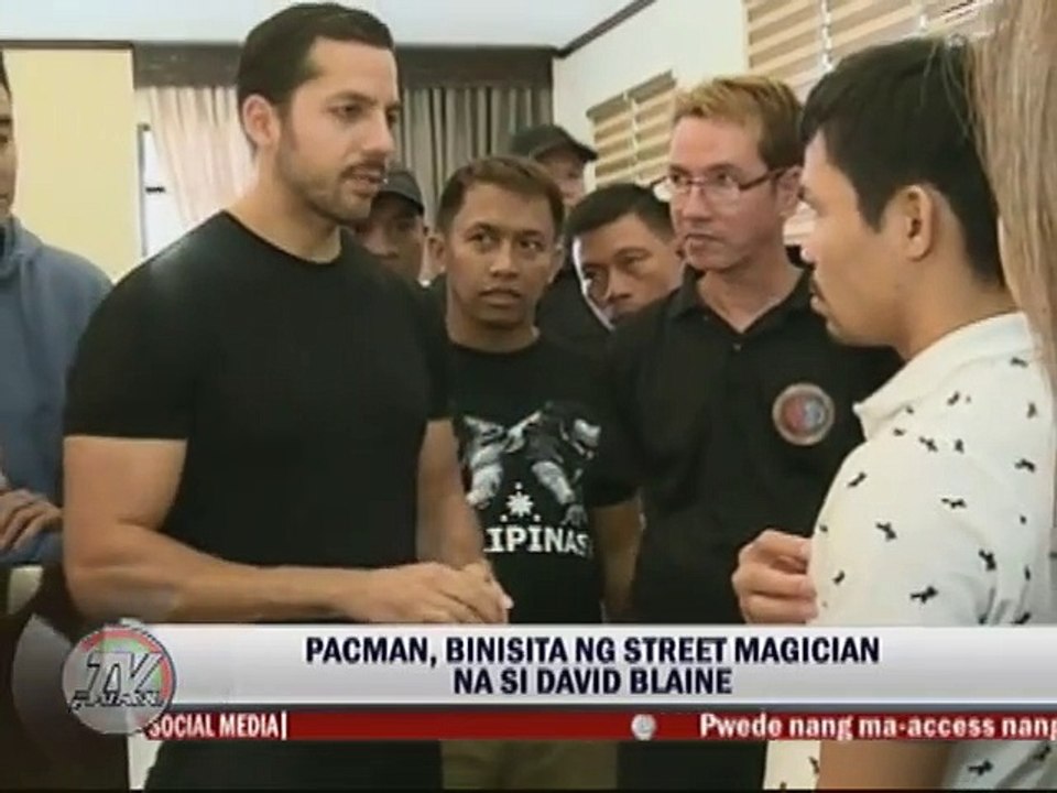 Pacman, binisita ng Street magician na si David Blaine