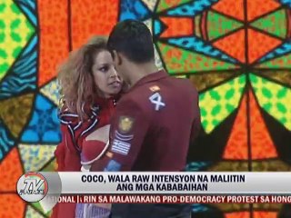 Coco, wala raw intensyon na maliitin ang mga kababaihan
