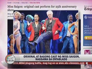 Orihinal at bagong cast ng Miss Saigon, nagsama sa entablado