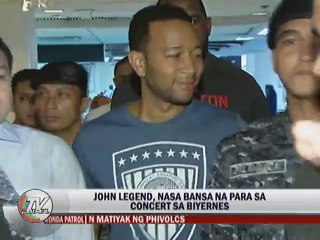 John Legend, nasa bansa na para sa concert sa Biyernes