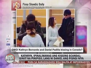 Kathryn, ipinaliwanag ang kissing scandal; iginiit na pinipisil lang ni Daniel ang pisngi niya