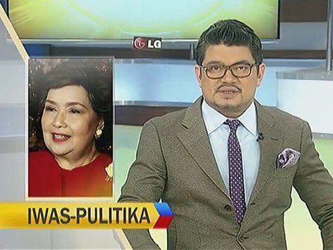 Susan Roces, umiwas sa usapang pulitika; iginiit na gusto lang ipagdiwang ng tahimik ang pasko