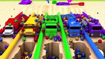 Learn Colors with Street Vehicle and Flying Toy Car Magic Slide Pretend Play for Kids