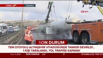 TEM Altınşehir viyadüğünde kaza