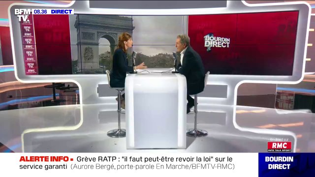 Grève RATP: la députée LaRem Aurore Bergé estime qu'il faut peut-être revoir la loi
