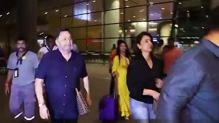 பூரண நலத்துடன் நாடு திரும்பிய ரிஷி கபூர் வரவேற்கும் பாலிவுட் திரையுலகம்-வீடியோ |  Rishi Kapoor returns to India after treatment