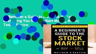 A Beginner s Guide to the Stock Market: Everything You Need to Start Making Money Today  Review