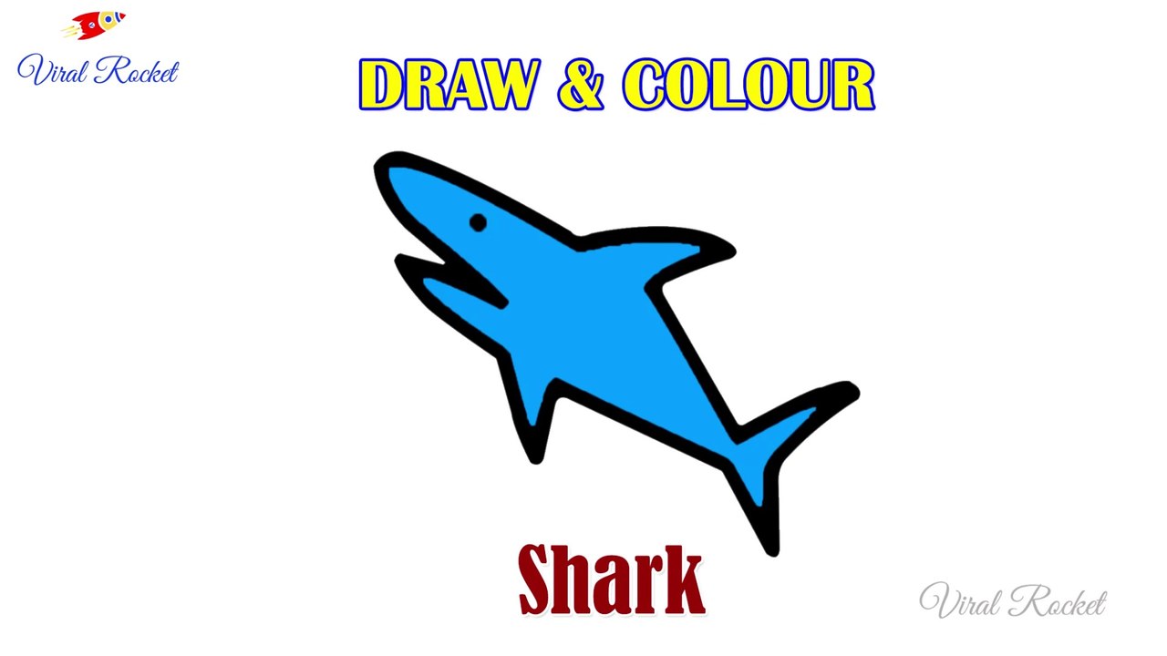 Shark Drawing for kids | How to Draw Shark easily for children | Art Breeze # 27 | Learn Drawing and Colouring for kids | Viral Rocket