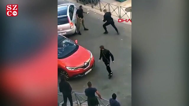 Polis, gözaltına almaya çalıştığı adamla boks yaptı