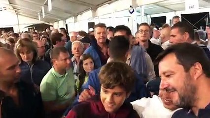 Salvini a Pinzolo (Trento) per la festa della Lega (31.08.19)