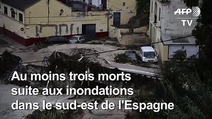 Descargar video: Espagne: au moins trois morts après des pluies torrentielles